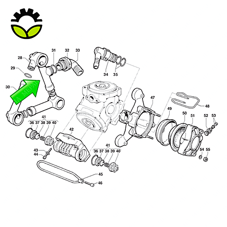 Патрубок насоса Comet BP125K 32120023