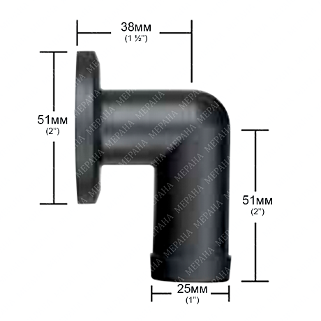 Фитинг фланцевый 50, адаптер на шланг 1