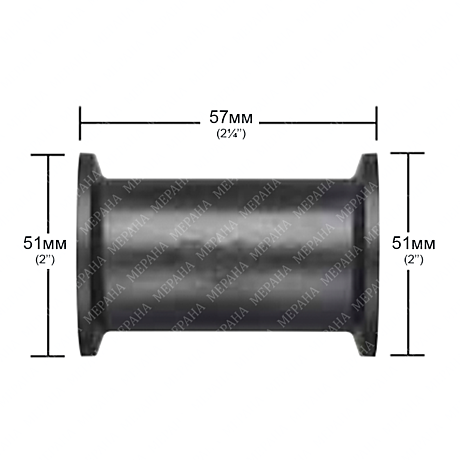 Фитинг фланцевый 50, труба L=57 мм